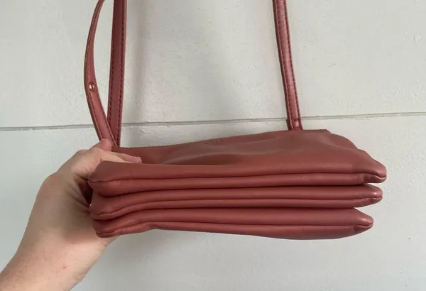 Matt & Nat Triple 3 Zip Vegan Leather Crossbody Bag - Image 4