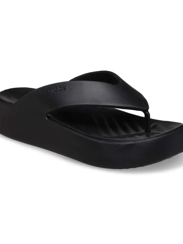 CROCS Black Platform Thong Sandals for Women - Image 2