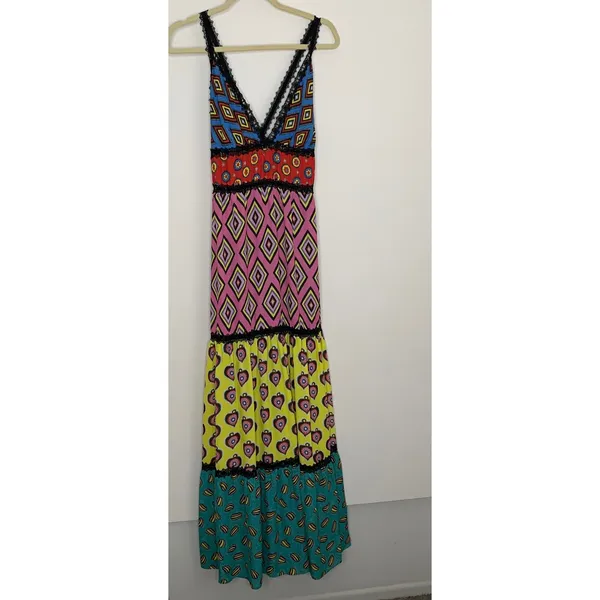 Alice + Olivia X Carla Kranendonk Karolina Paneled Maxi Dress Womens Size 6 - Image 2