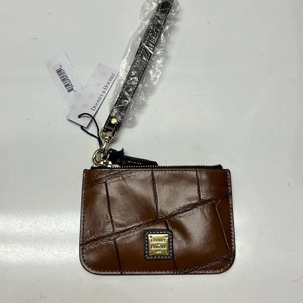 Dooney & Bourke Croco Cognac Wristlet- Mini Bag- NEW - Image 2