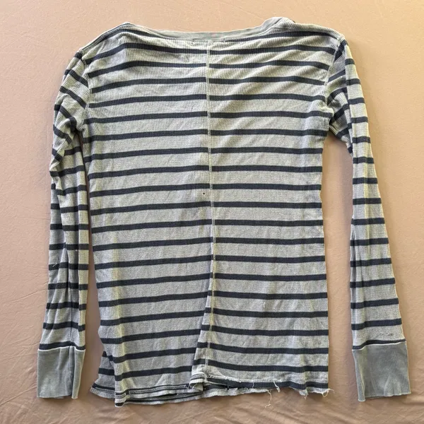 Stateside Striped Thermal Henley Tee - Image 3