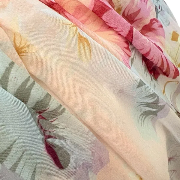 Nylon Apparel Floral Backless Maxi Dress – Size L White Size L - Image 10