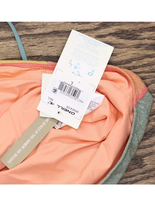 NWT O'Neill Mirage Colorblock Edgewater One-Piece Swimsuit Multi Pink Lurex L - Image 5
