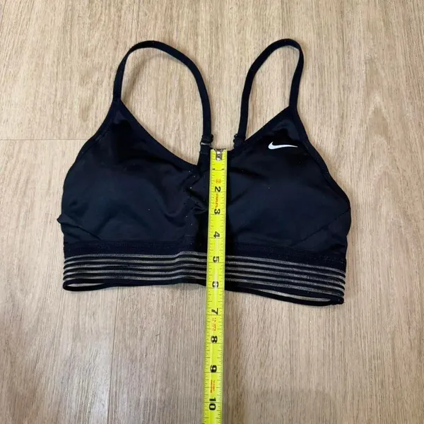 Size S- Nike black strappy sports bra. PRE OWNED - Image 4
