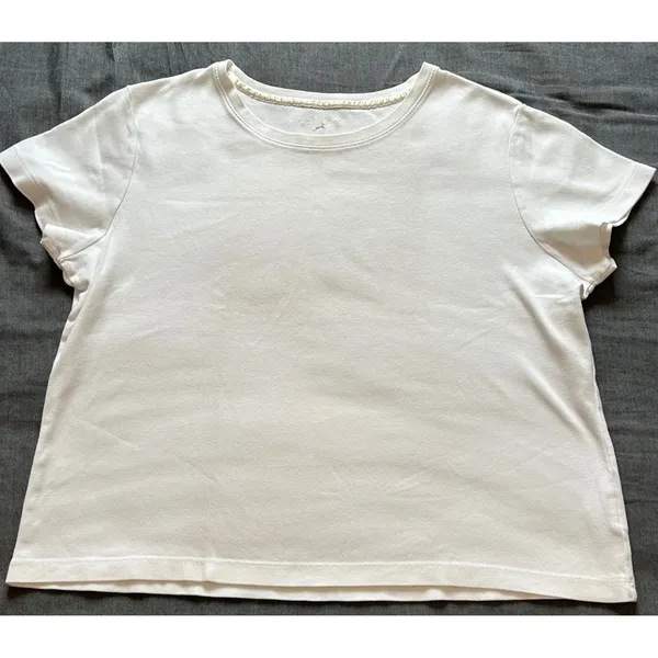 White Stag Women XL White Short Sleeve Crew Neck 100% Cotton T-Shirt - Image 10