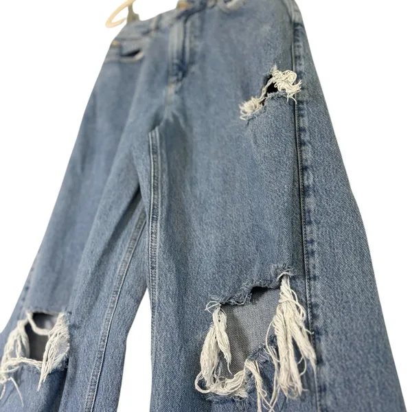 Garage Women's Size 25 Wide Leg Ample Baggy High Rise Jeans‎ 90s Grunge Hip Hop - Image 2
