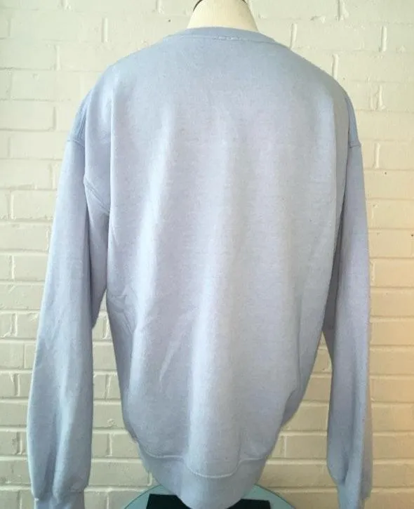 Brandy Melville Erica Light Blue Bear Sweatshirt - Image 4
