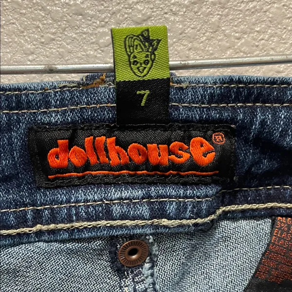 DOLLHOUSE Y2K Vintage Denim Low Rise Flare Jeans Size 7 - Image 9