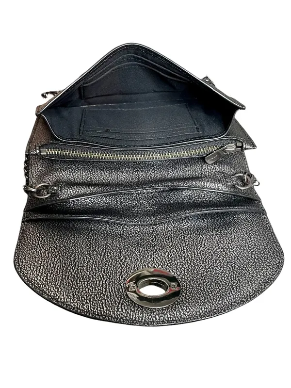 Coach Metallic Silver Convertible Crossbody Clutch - Image 7