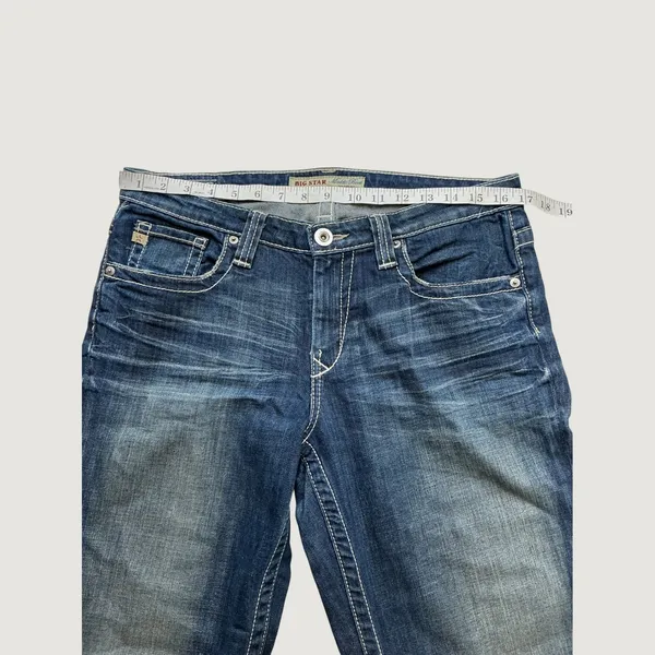 Big Star Maddie Boot Mid Rise Bootcut Jeans Dark Wash Blue Size 29L Long Inseam - Image 4