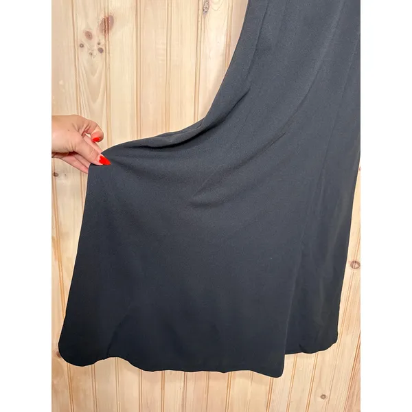 NWT Lulus Maike Black Cowl Back Mermaid Maxi Dress Wedding Gala Banquet Party L - Image 5