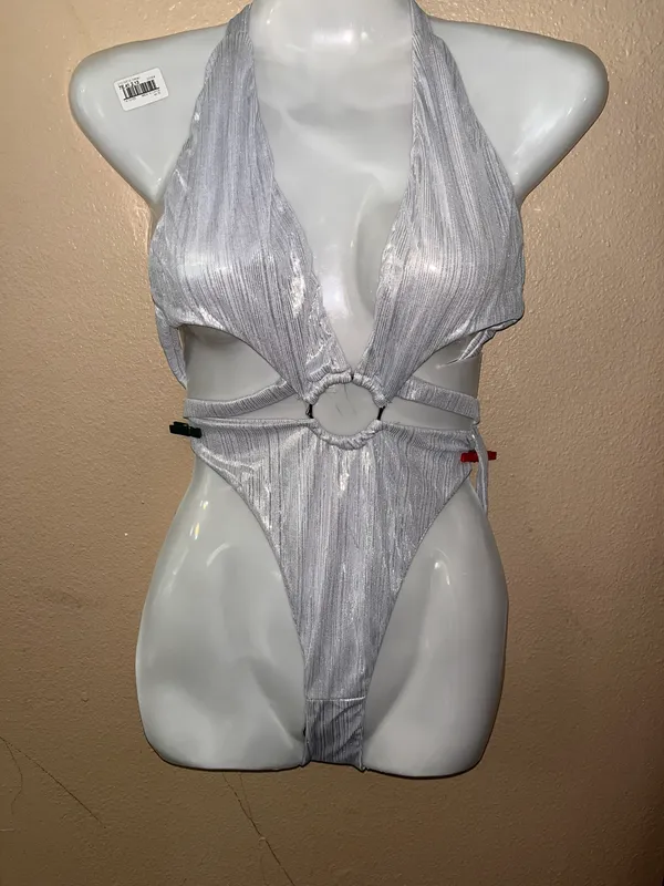 One Piece Swimwear Silver Size M - Image 2