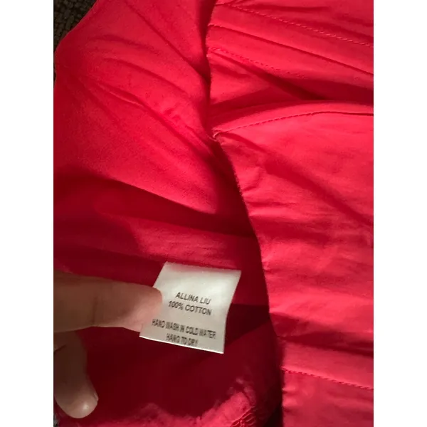 Alina Liu x Lisa Says Gah Red Strapless Corset Top size S NWT Cotton with Boning - Image 8