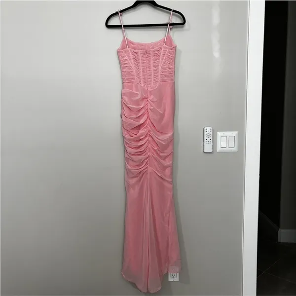 HOUSE OF CB Romola Maxi Cocktail Dress Pink Size Small - Image 4
