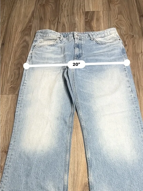 Zara Light Blue Straight Leg Jeans for Women - Image 5