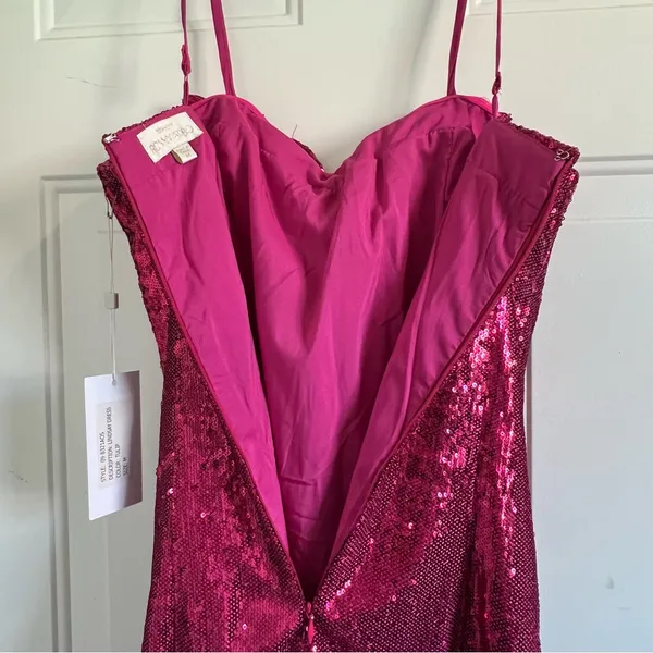 Torn by RONNY KOBO Lindsay Sequin Bow Mini Dress, Color Tulip Pink, Size M, NWT - Image 9