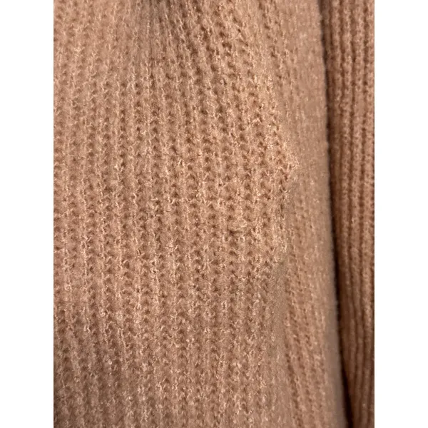 Free People Chunky Ribbed Fringe Scarf Pink Rose Oversized Knit Boho Cozy Winter - Image 7
