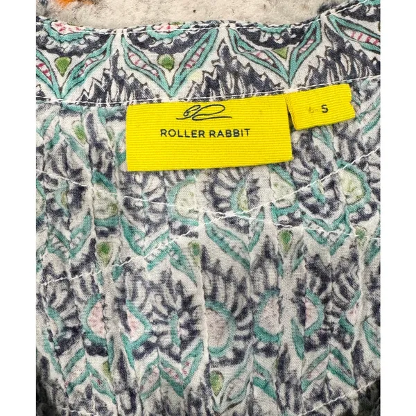 ROLLER RABBIT Featherweight Paisley Printed Sleeveless Cotton Dress Size S - Image 5