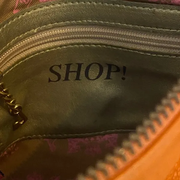 Vintage Y2k Juicy Couture Barrel Shoulder Bag Purse Leather Orange Logo Charm - Image 15
