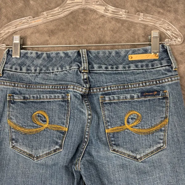 Seven7 Premium Denim Bootcut Jeans Women’s 27 Light Wash Y2K Slim Fit Denim - Image 9