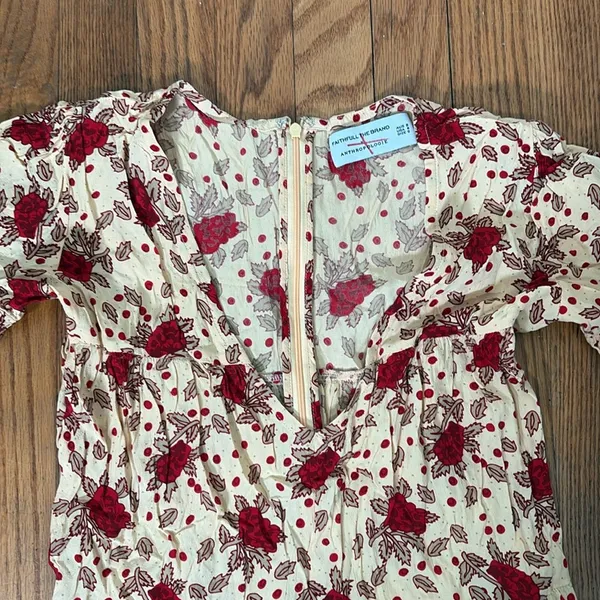 Faithfull‎ The Brand x Anthropologie Floral Polka Dot Melia Midi Dress Small - Image 6