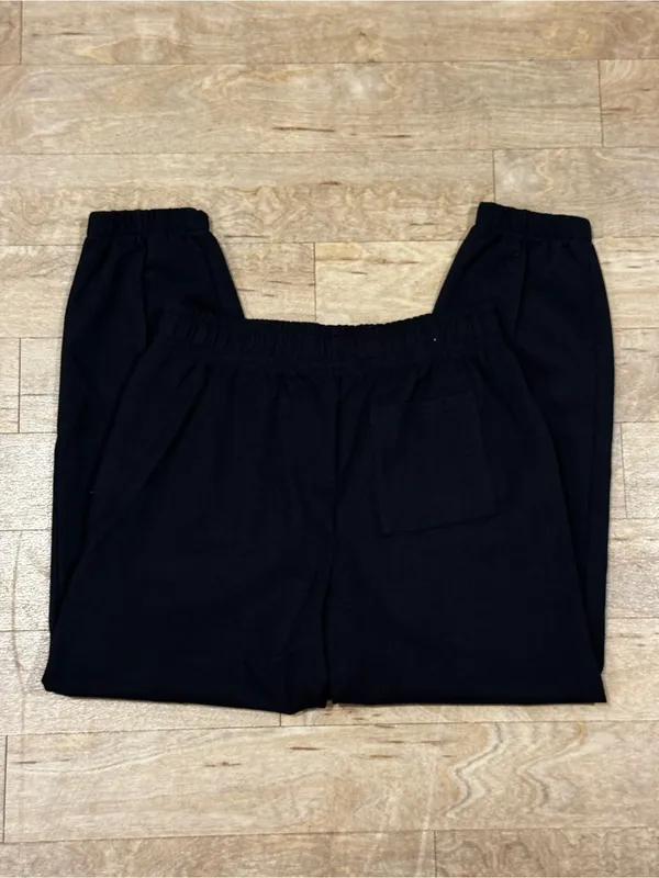Old Navy Active Black Piped Sweatpants Size Small - Image 4
