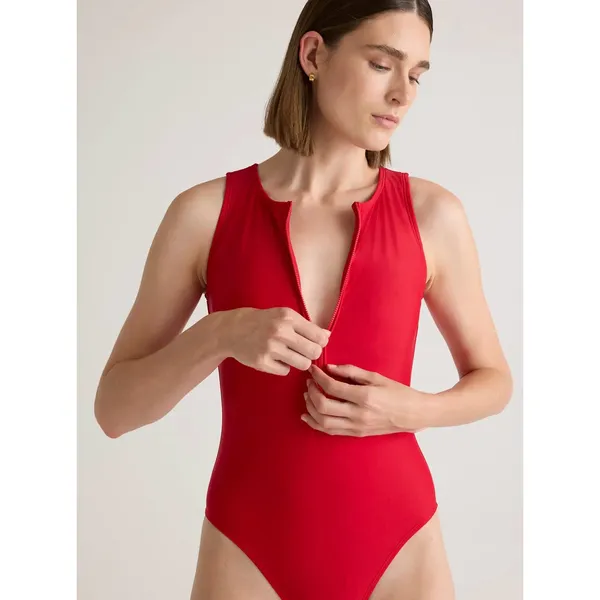 Quince Italian zip front one piece swimsuit - Image 3