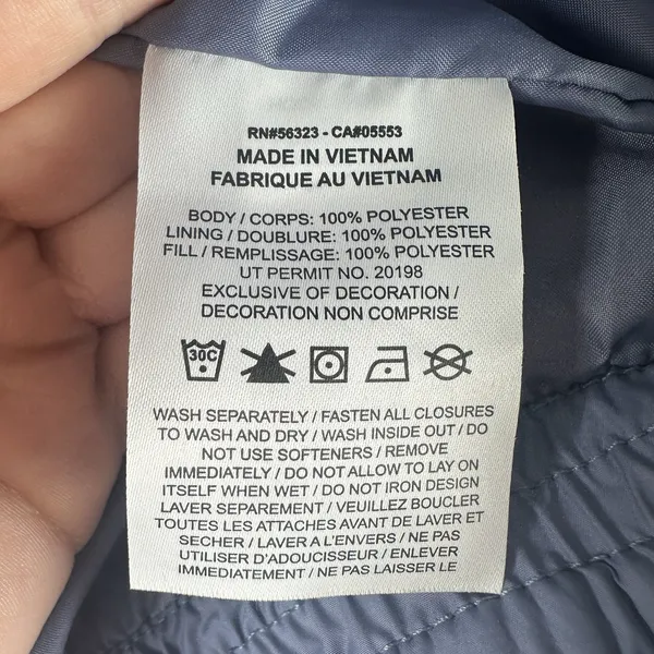 Nike Sportswear Classic Puffer Therma-FIT Loose Vest Womens XS Indigo Oversized - Image 6