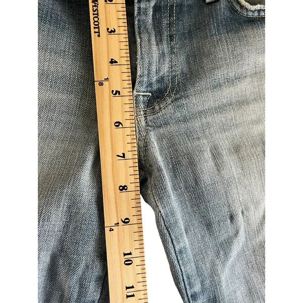 7 For All Mankind Size 28 Light Wash‎ Low Rise Straight Jeans - Image 7