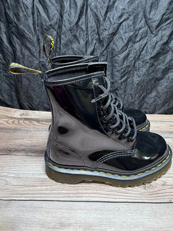 Dr. Martens AirWair Black Combat Boots US Size 4 - Image 3