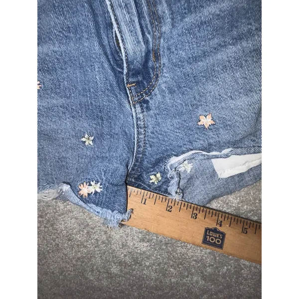 american eagle mom short‎ embroidered flower design 00 Cut Off - Image 9