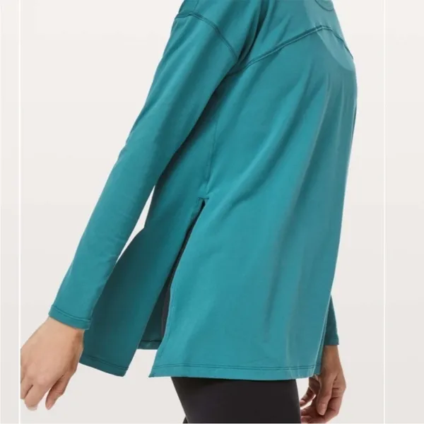 Lululemon Hit Unwind Long Sleeve Shirt in Tomic Teal 4 - Image 3