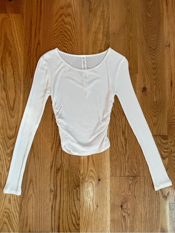 Alo Yoga Gather Long Sleeve Top in White or Ivory - Image 5