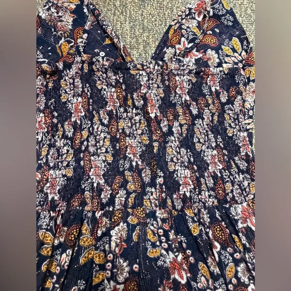 Angie Black Paisley Peekaboo Cut-Out Boho Mini Sundress Medium - Image 3