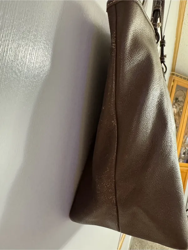 Dooney & Bourke Chocolate Brown Leather Shoulder Tote - Image 8