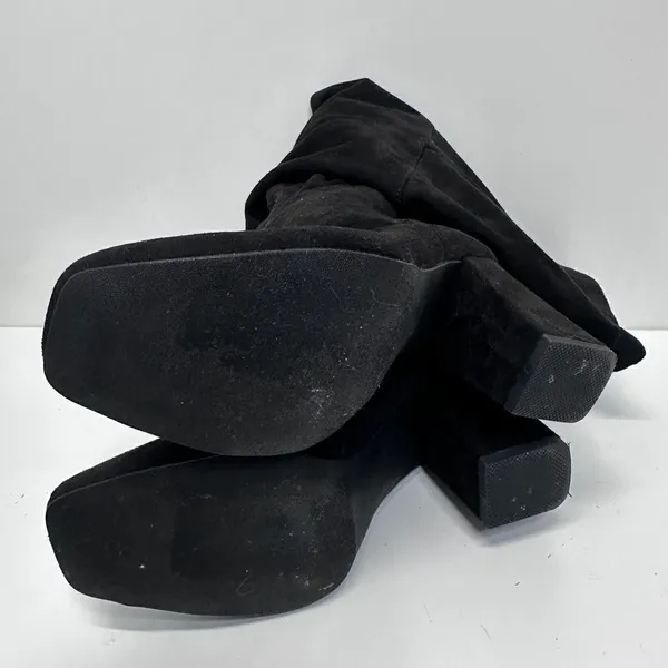 Over the Knee Boots Womens Square Toe‎ Block Heel Size 6 - Image 9