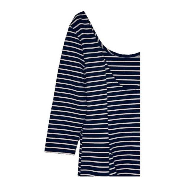 Free People Women's‎ Dress Nautical Knotty Jersey Knit Striped Blue White Large - Image 7