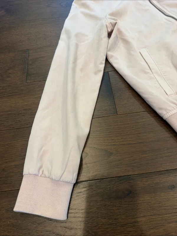Hinge Light Pink Bomber Jacket Size Small - C69-054 - Image 4