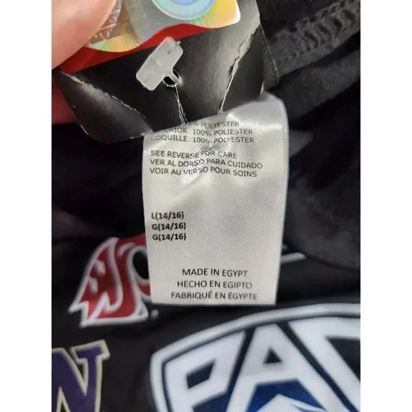 Fanatics PAC 12 Conference Hoodie Youth Large‎ 12/14 Black Football NCAA Team Logo Shirt - Image 9
