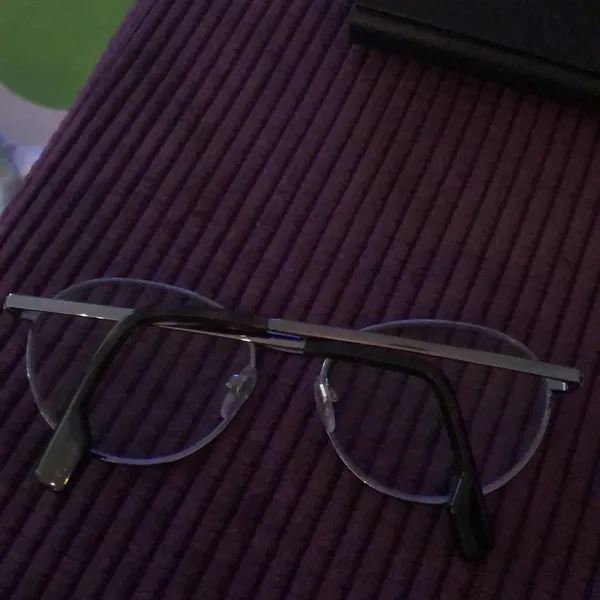 Burberry Silver Aviator-Style Glasses Frames w/ Case - Image 3