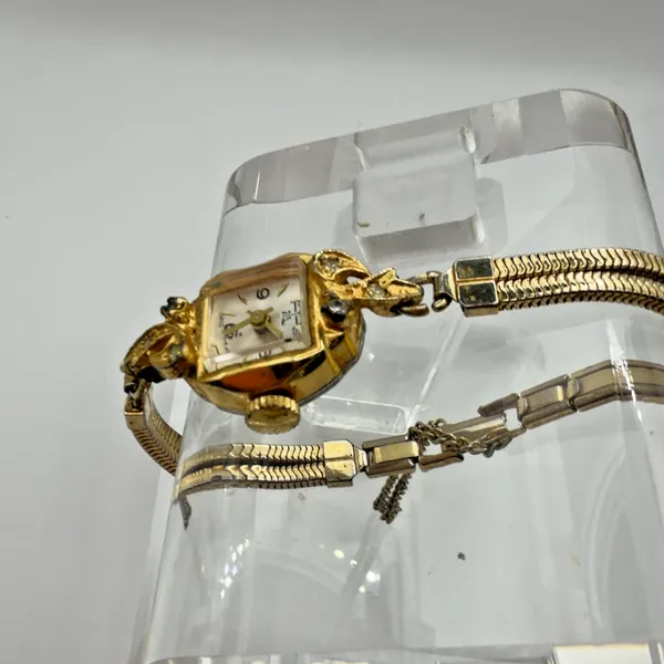 Vintage Longine 215 Ladies Swiss Manual Wind Bracelet Watch Parts - Image 5