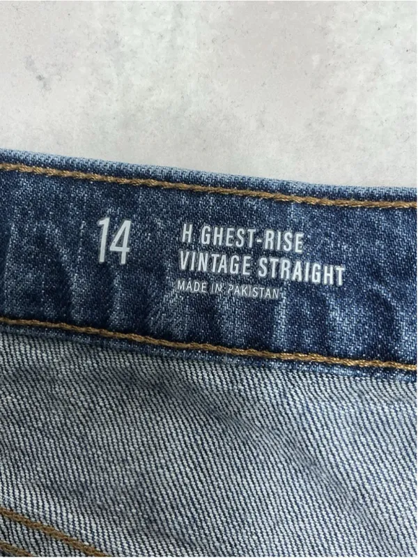 Womans Excellent Ana Blue Jeans Straight High Rise Size 14 Waist 33 Inch - Image 5