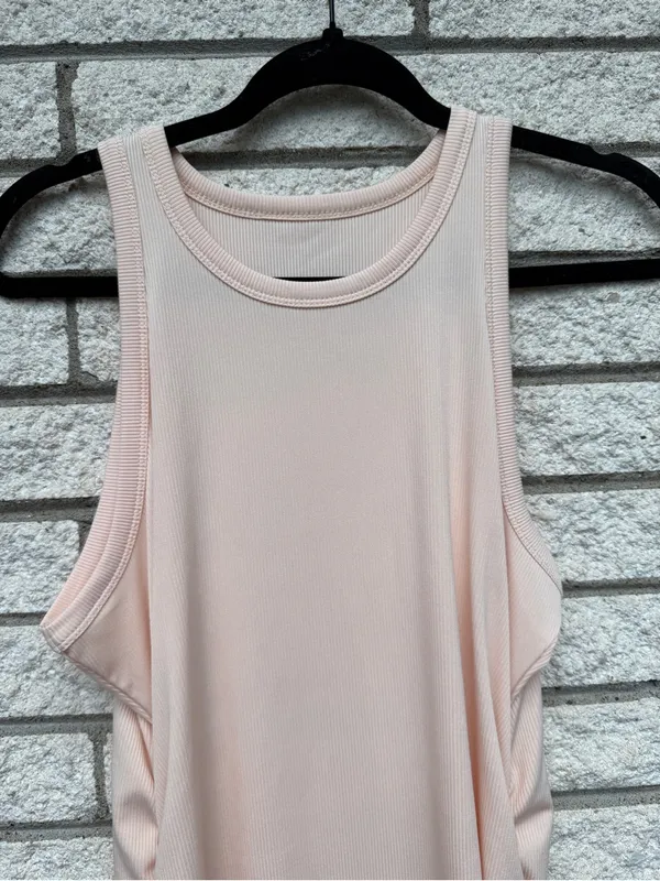 SHEIN Sleeveless Ruched Side Midi Dress - Blush - Image 3