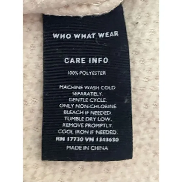 Who What Wear Women’s Sherpa Long Sleeves Sweatshirt Crewneck Brulee SZ XL - Image 9