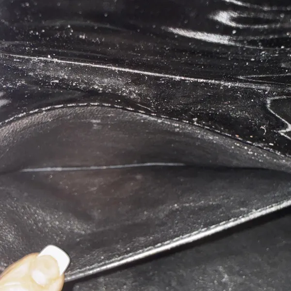 Michael Kors Buckle‎ Black Designer Old Money Minimalist Patent Leather Clutch - Image 8