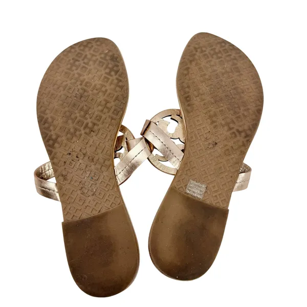 Tory Burch Miller Leather Thong Sandal Rose Gold Metallic Flat Flip Flop 6.5 - Image 9