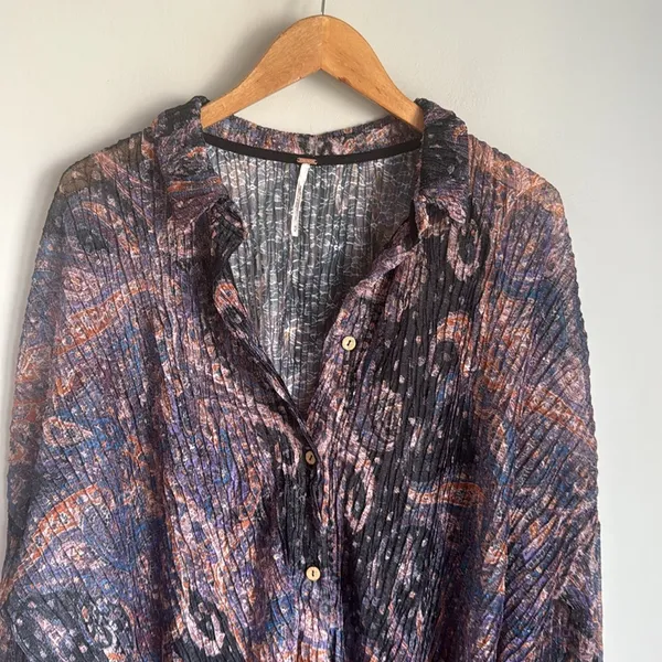 Free people My Best Top Sheer Paisley Tunic Medium - Image 4