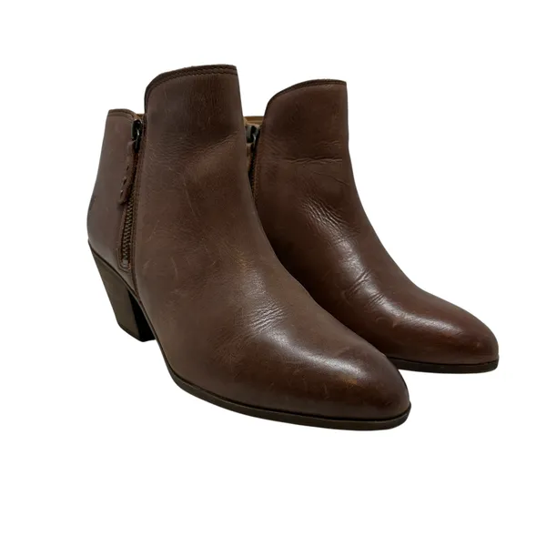 Frye‎ Judith Double-Zip Leather Ankle Boots Booties Brown Size US 9 - Image 5