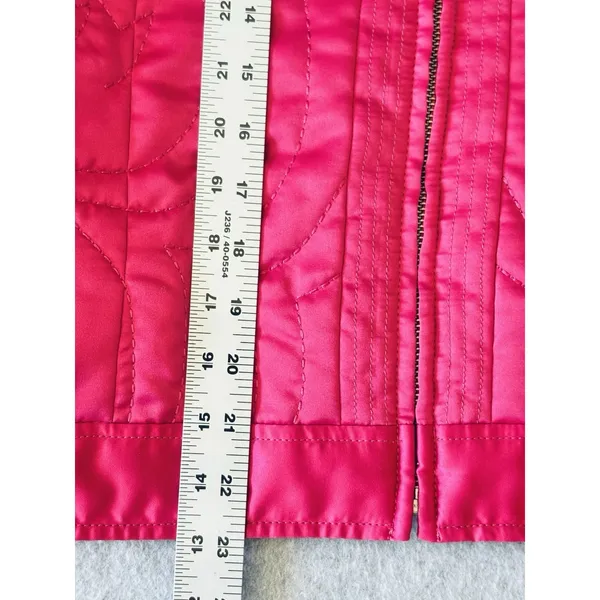 Acorn‎ Pink Quilted Lightweight Jacket Coat Full Zip Womens Medium - Image 7
