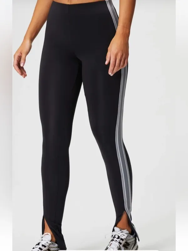 Fabletics Black Motion365+ Twisted Stripe Pull On Pant - Image 2